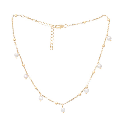 Pearl Drop Chain Necklace