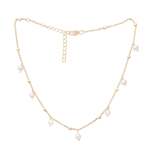 Pearl Drop Chain Necklace