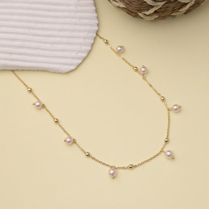 Pearl Drop Chain Necklace
