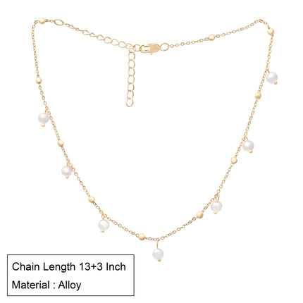 Pearl Drop Chain Necklace
