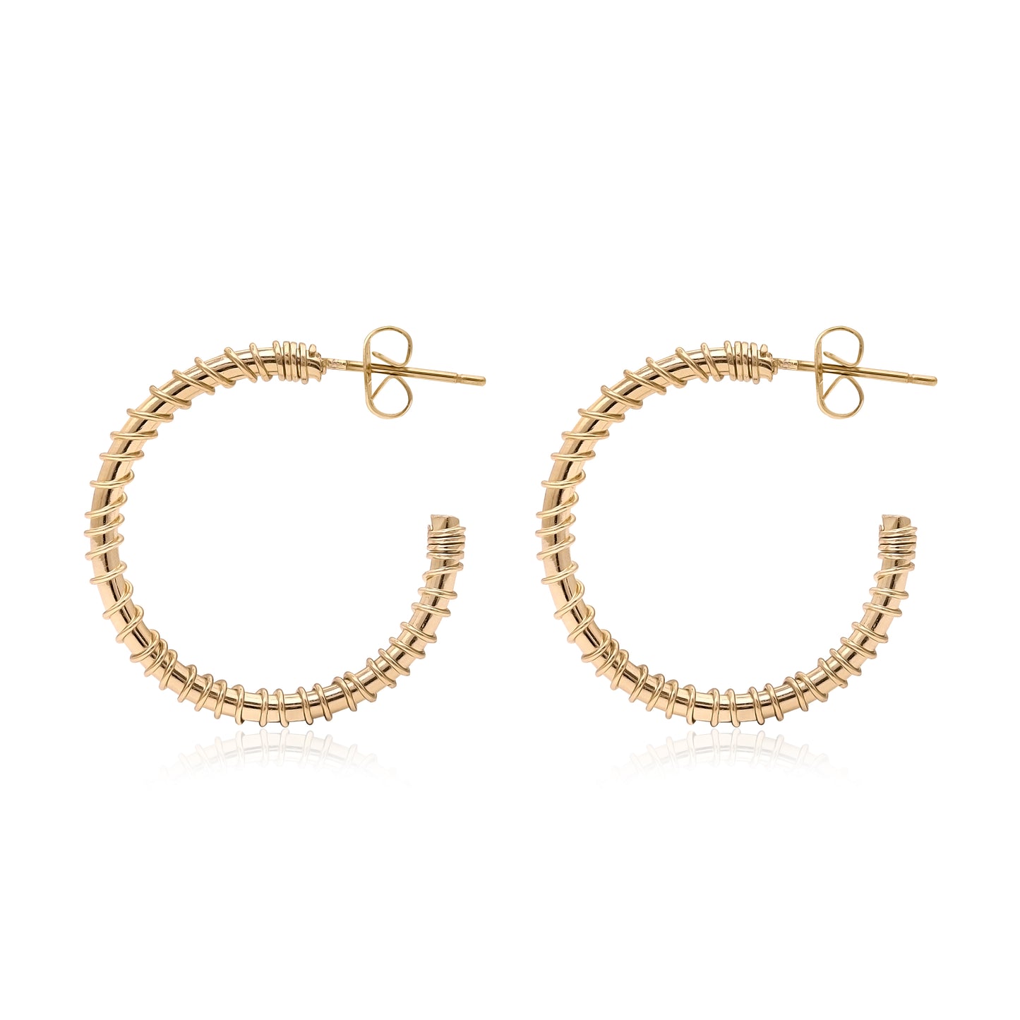 Twisted Wire Circular Hoop Earrings