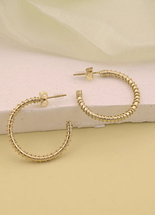 Twisted Wire Circular Hoop Earrings By 2wist Designs