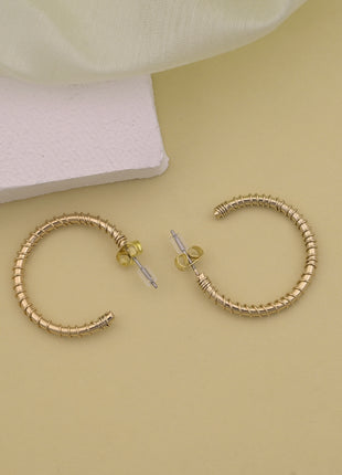 Twisted Wire Circular Hoop Earrings By 2wist Designs