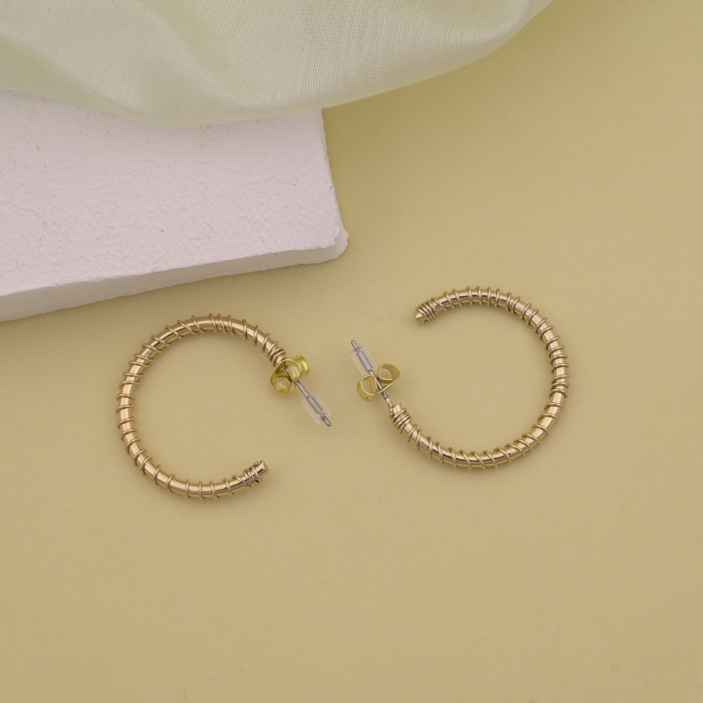 Twisted Wire Circular Hoop Earrings