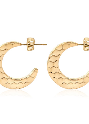 Half Moon Hammered Hoop Earrings By 2wist Designs