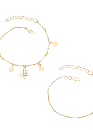 Butterfly Disc Charm Bracelet Set By 2wist Designs