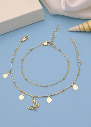 Butterfly Disc Charm Bracelet Set By 2wist Designs