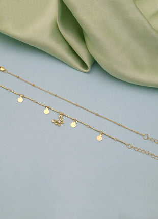 Butterfly Disc Charm Bracelet Set By 2wist Designs