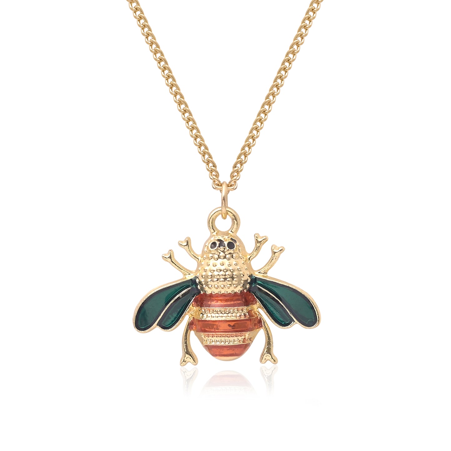 Bumble Bee Enamel Pendant Necklace