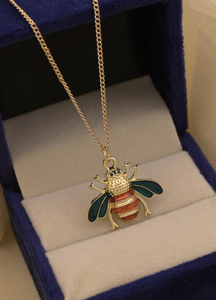 Bumble Bee Enamel Pendant Necklace By 2wist Designs