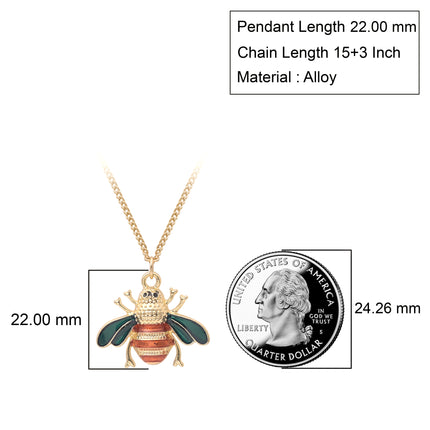 Enamel Bee Pendant Necklace