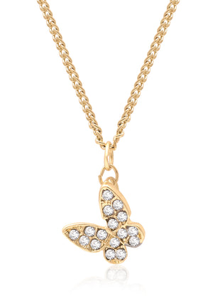 Crystal Butterfly Pendant Necklace By 2wist Designs