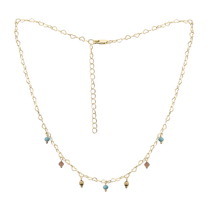Colorful Turquoise Charm Chain Necklace
