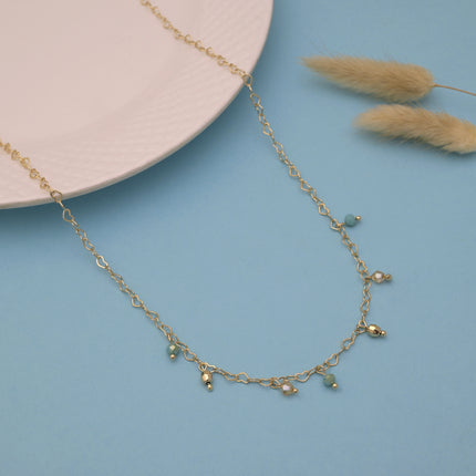 Colorful Turquoise Charm Chain Necklace