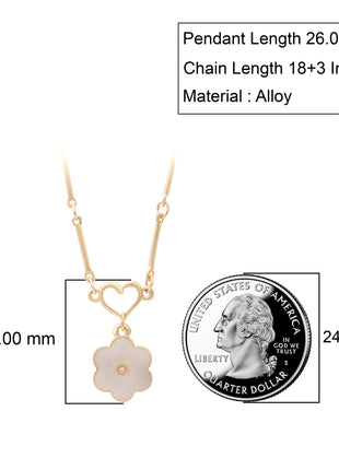 Heart Floral Enamel Link Necklace By 2wist Designs