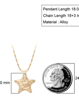 Hammered Star Pendant Necklace By 2wist Designs