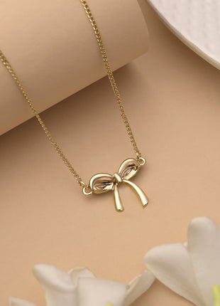 Bow Ribbon Charm Pendant Necklace By 2wist Designs