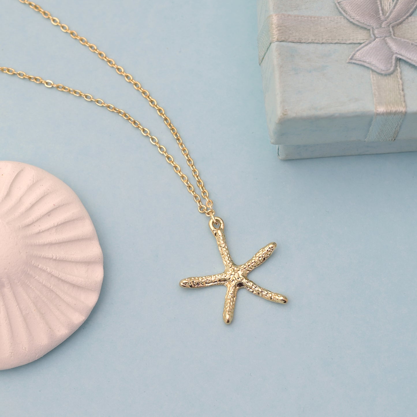 Starfish Sea Life Pendant Necklace