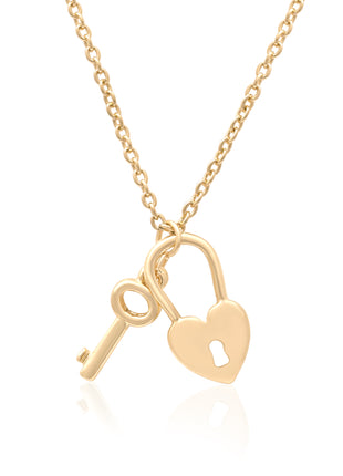 Lock Key Heart Charm Necklace By 2wist Designs