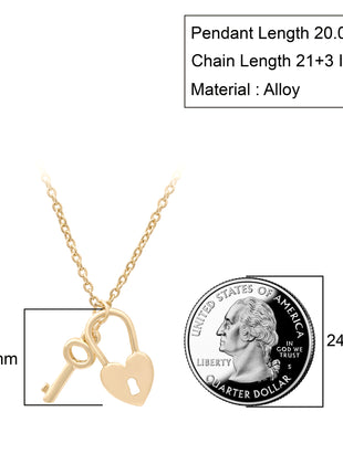 Lock Key Heart Charm Necklace By 2wist Designs
