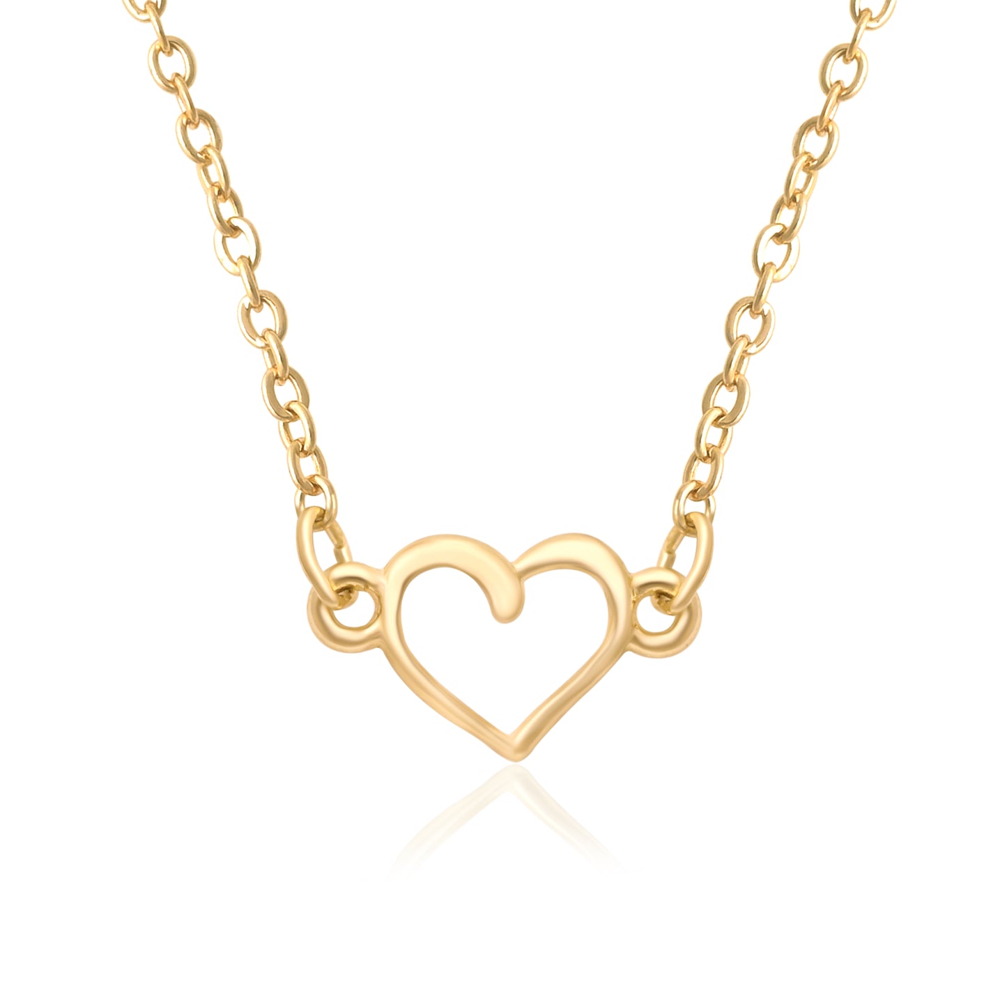 Minimalist Open Heart Necklace