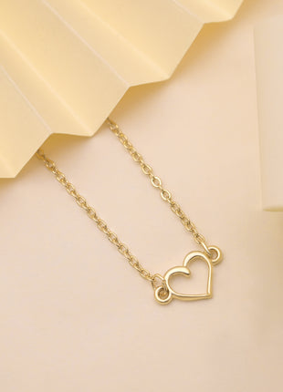 Minimalist Open Heart Necklace By 2wist Designs