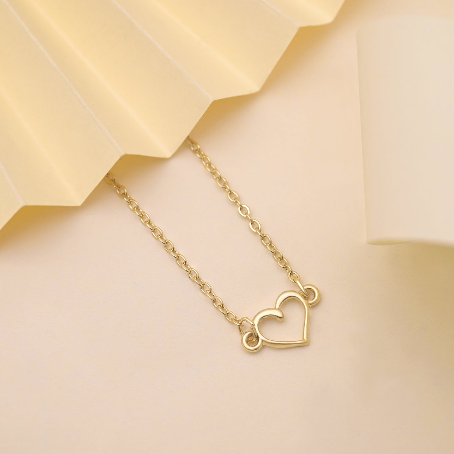 Minimalist Open Heart Necklace
