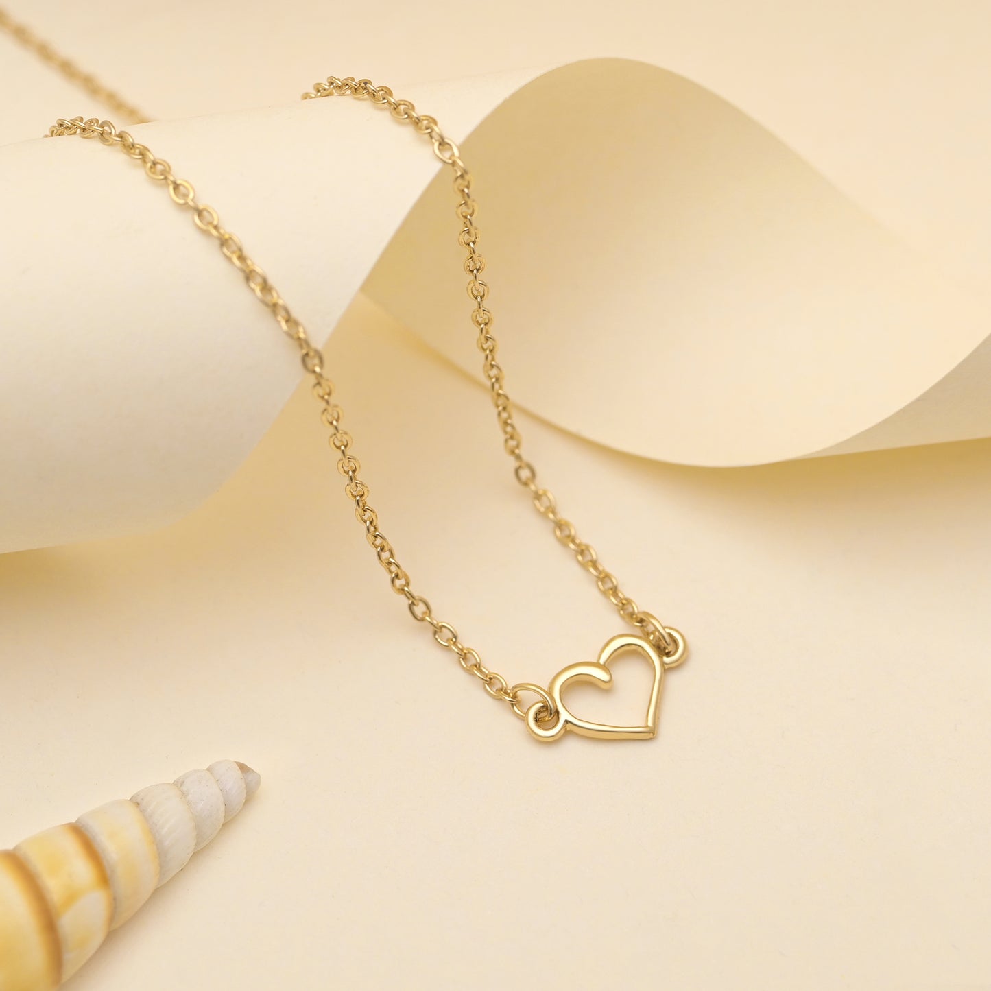 Minimalist Open Heart Necklace