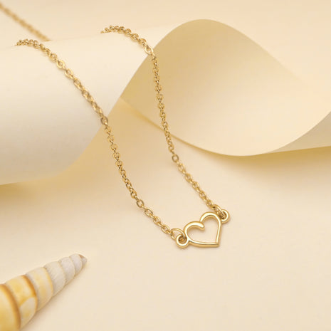 Minimalist Open Heart Necklace By 2wist Designs