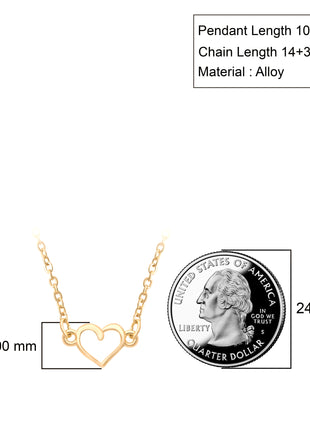 Minimalist Open Heart Necklace By 2wist Designs