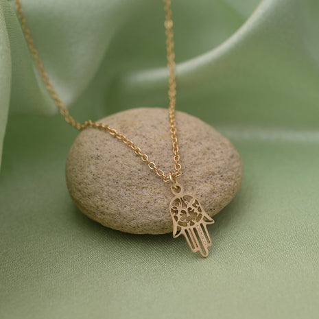 Hamsa Hand Protection Necklace By 2wist Designs