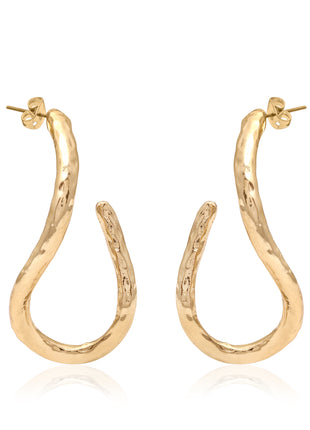 Abstract Serpent Loop Earrings By 2wist Designs