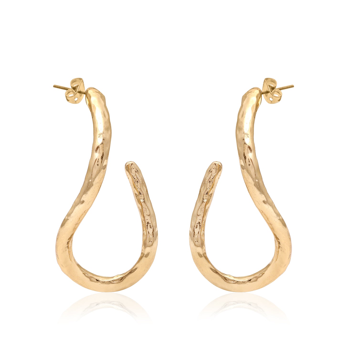 Abstract Serpent Loop Earrings