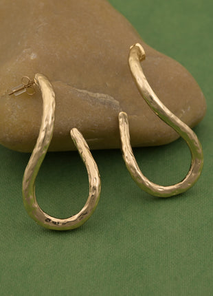 Abstract Serpent Loop Earrings By 2wist Designs