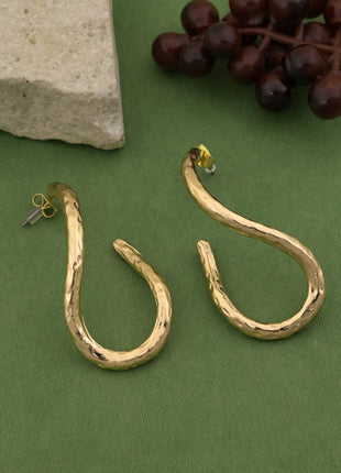 Abstract Serpent Loop Earrings By 2wist Designs