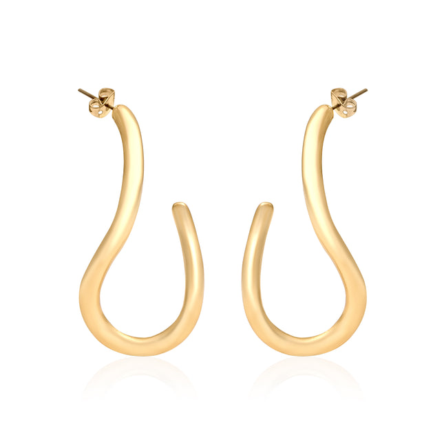 Sleek Open Hoop Earrings