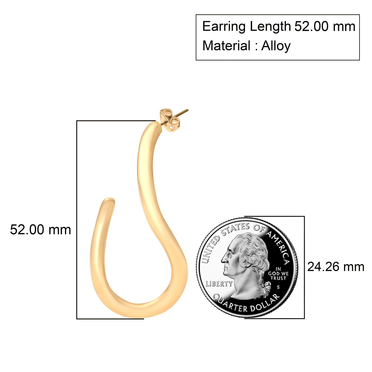 Wavy Fluid Curve Hoop Earrings