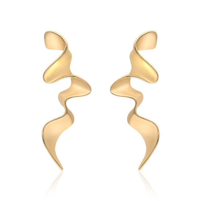 Sculptural Wave Earrings