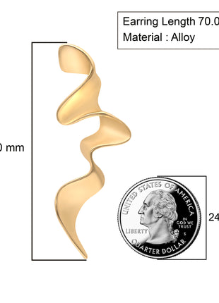 Abstract Wavy Ribbon Earrings By 2wist Designs