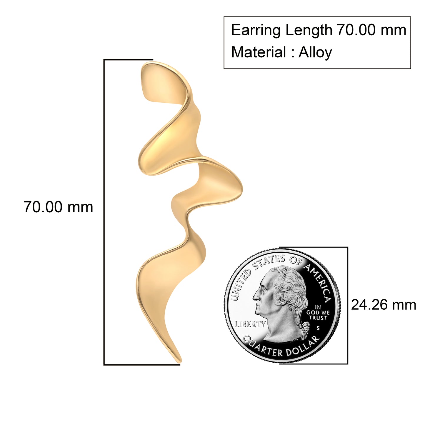 Abstract Wavy Ribbon Earrings