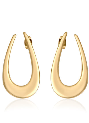 Snake Texture U Shape Hoop Earrings By 2wist Designs