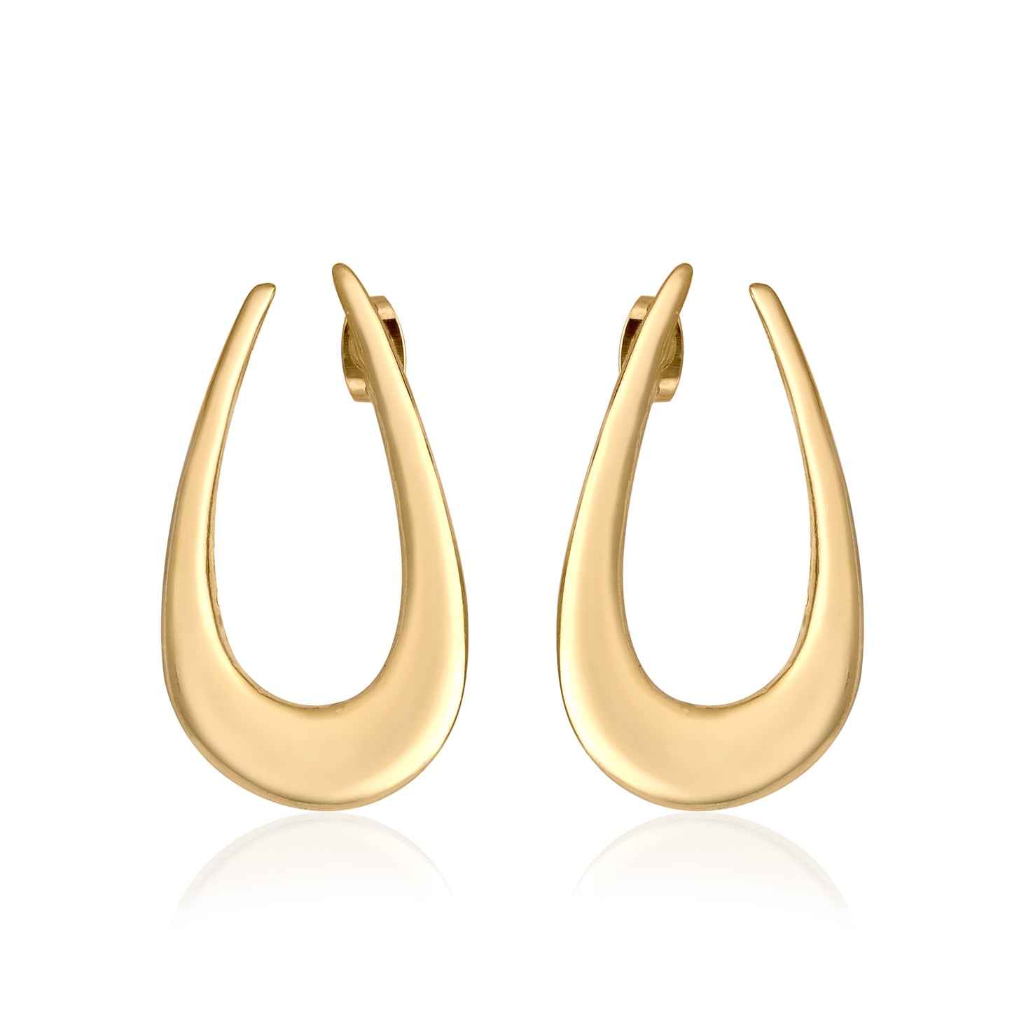 Snake Texture U Shape Hoop Earrings