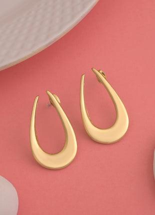Snake Texture U Shape Hoop Earrings By 2wist Designs