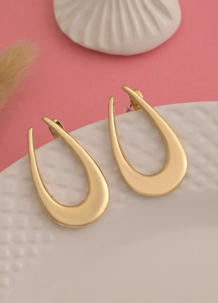 Snake Texture U Shape Hoop Earrings By 2wist Designs