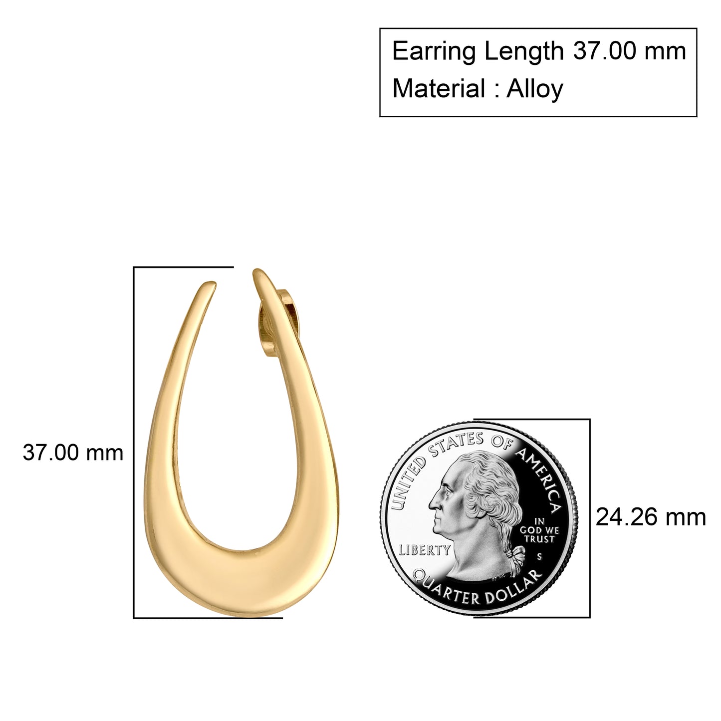 Snake Texture U Shape Hoop Earrings