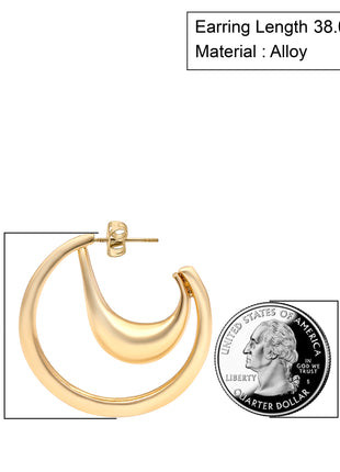 Double Layer Crescent Hoop Earrings By 2wist Designs