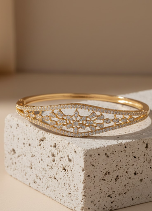 Floral Lace CZ Bangle By 2wist Designs