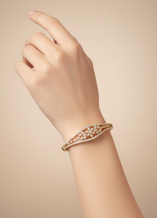 Floral Lace CZ Bangle By 2wist Designs