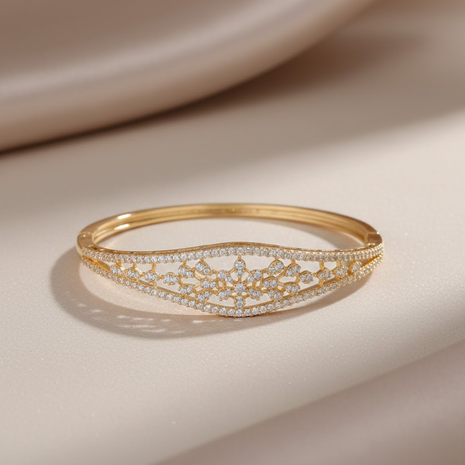 Floral Lace CZ Bangle By 2wist Designs