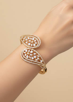 Double Teardrop Openwork Bangle By 2wist Designs